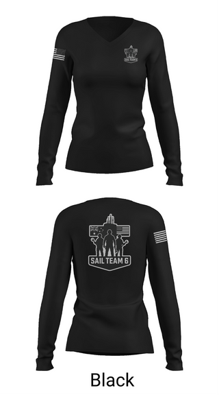 Womens Long Sleeve Vneck Shirt, Sail team 6, , Teamtime, Team time, sublimation, custom sports apparel, team uniforms, spirit wear, spiritwear, sports uniforms, custom shirts, team store, custom team store, fundraiser sports, apparel fundraiser