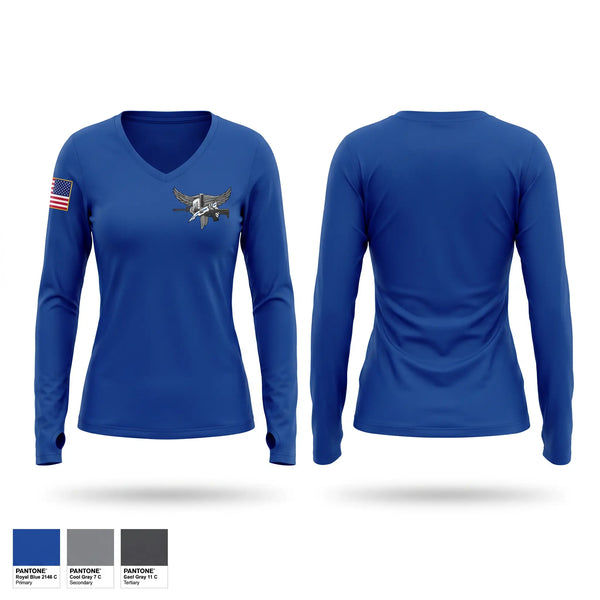 Womens Long Sleeve Vneck Shirt, Rockford Police S.R.T., Police, Teamtime, Team time, sublimation, custom sports apparel, team uniforms, spirit wear, spiritwear, sports uniforms, custom shirts, team store, custom team store, fundraiser sports, apparel fundraiser