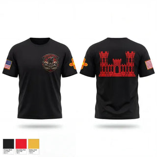 Old School Cotton Feel Shirt, 333rd Engineer Detachment, Army, Teamtime, Team time, sublimation, custom sports apparel, team uniforms, spirit wear, spiritwear, sports uniforms, custom shirts, team store, custom team store, fundraiser sports, apparel fundraiser