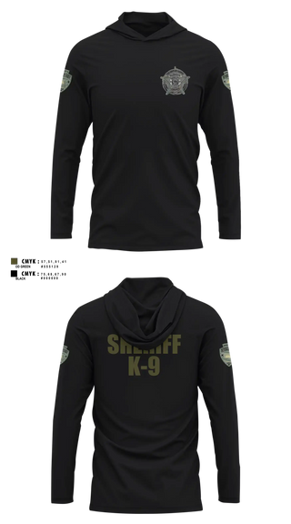 Long Sleeve hooded sunshirt, Washington County SO Maine K9 Unit, Police, Teamtime, Team time, sublimation, custom sports apparel, team uniforms, spirit wear, spiritwear, sports uniforms, custom shirts, team store, custom team store, fundraiser sports, apparel fundraiser