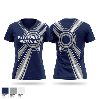 Excel Elite Softball Women's Short Sleeve V-neck Shirt - 1