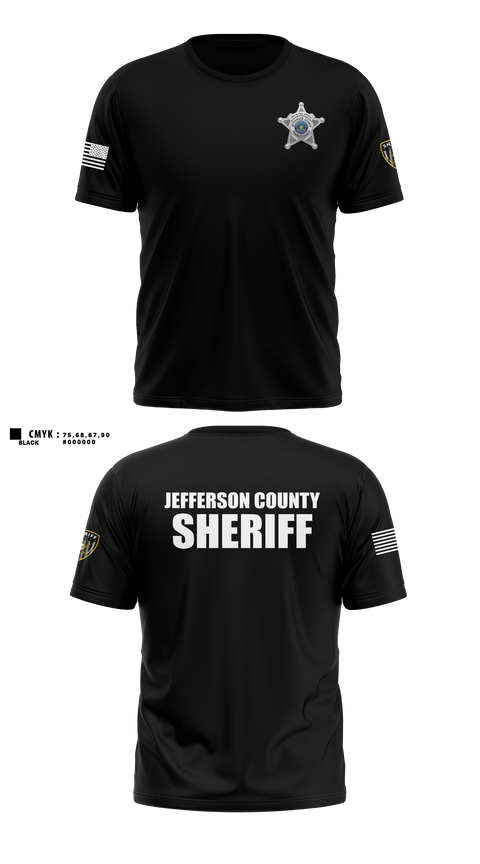 Old School Cotton Feel Shirt, Jefferson County Sheriff's Office, Police, Teamtime, Team time, sublimation, custom sports apparel, team uniforms, spirit wear, spiritwear, sports uniforms, custom shirts, team store, custom team store, fundraiser sports, apparel fundraiser