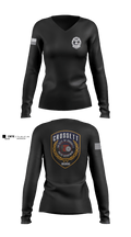 Crossett Police Department 1680573 Women's Long Sleeve V-neck Shirt - 2