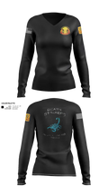 5-4 ADA A BTRY 3rd PLT 45345597 Women's Long Sleeve V-neck Shirt - 11