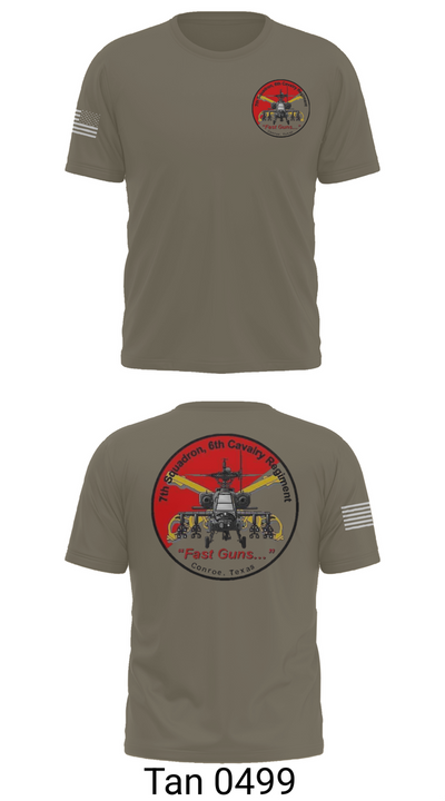 7th Squadron, Sixth Cavalry Regiment 24299123 Old School Cotton Feel Shirt - 70