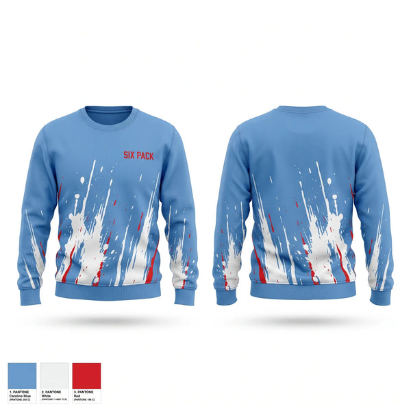 Crew Neck Sweatshirt, Six Pack, Men's Lacrosse, Teamtime, Team time, sublimation, custom sports apparel, team uniforms, spirit wear, spiritwear, sports uniforms, custom shirts, team store, custom team store, fundraiser sports, apparel fundraiser