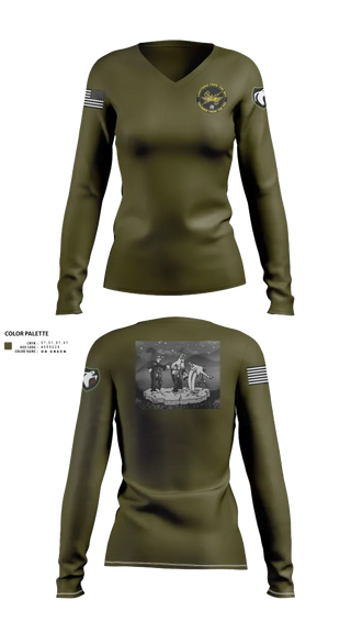 Womens Long Sleeve Vneck Shirt, 5th ANGLICO, , Teamtime, Team time, sublimation, custom sports apparel, team uniforms, spirit wear, spiritwear, sports uniforms, custom shirts, team store, custom team store, fundraiser sports, apparel fundraiser