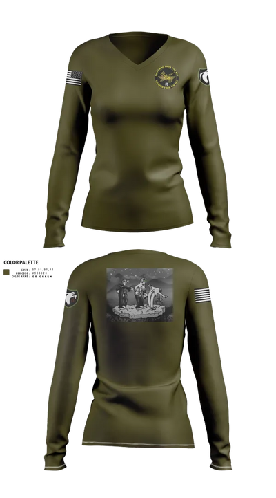 5th ANGLICO 31012573 Women's Long Sleeve V-neck Shirt - 22