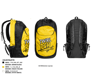 Gear Bag, Twirl PGH, Spirit Store, Teamtime, Team time, sublimation, custom sports apparel, team uniforms, spirit wear, spiritwear, sports uniforms, custom shirts, team store, custom team store, fundraiser sports, apparel fundraiser