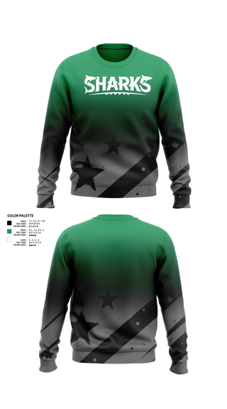 Crew Neck Sweatshirt, Sharks, Men's Soccer, Teamtime, Team time, sublimation, custom sports apparel, team uniforms, spirit wear, spiritwear, sports uniforms, custom shirts, team store, custom team store, fundraiser sports, apparel fundraiser