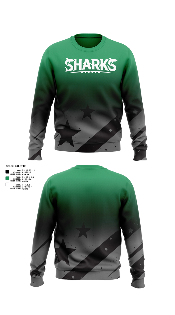 Crew Neck Sweatshirt, Sharks, Men's Soccer, Teamtime, Team time, sublimation, custom sports apparel, team uniforms, spirit wear, spiritwear, sports uniforms, custom shirts, team store, custom team store, fundraiser sports, apparel fundraiser