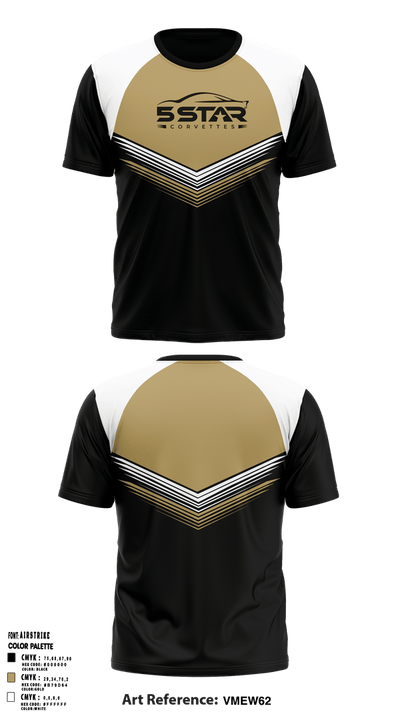 5 Star Corvettes  Short Sleeve Performance Shirt - 1