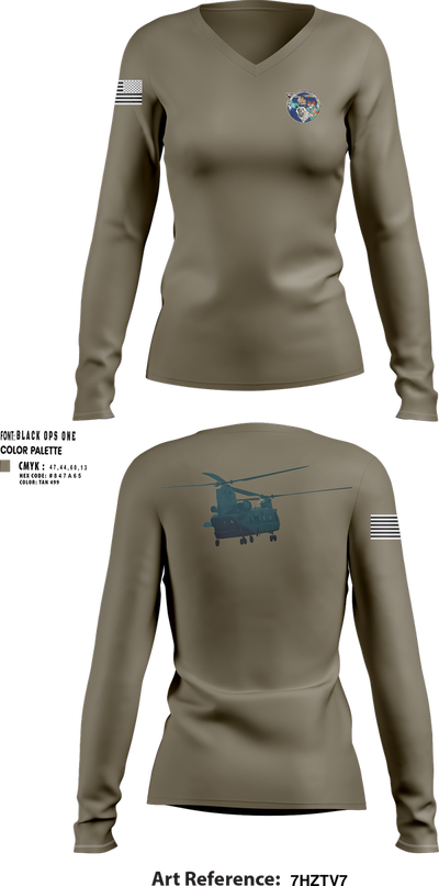 Sugar Bears 97638165 Women's Long Sleeve V-neck Shirt - 2