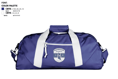 Duffle Bag, Bainbridge Island FC Soccer, Men's Soccer, Teamtime, Team time, sublimation, custom sports apparel, team uniforms, spirit wear, spiritwear, sports uniforms, custom shirts, team store, custom team store, fundraiser sports, apparel fundraiser