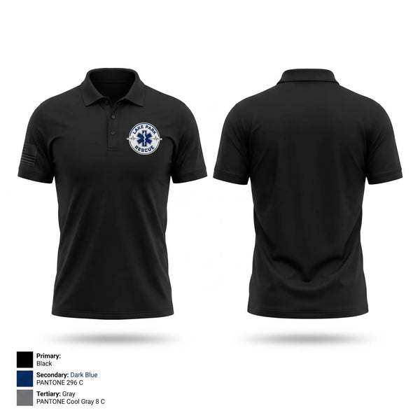 Short Sleeve Performance Polo, Lake Park Rescue, EMS/EMT, Teamtime, Team time, sublimation, custom sports apparel, team uniforms, spirit wear, spiritwear, sports uniforms, custom shirts, team store, custom team store, fundraiser sports, apparel fundraiser