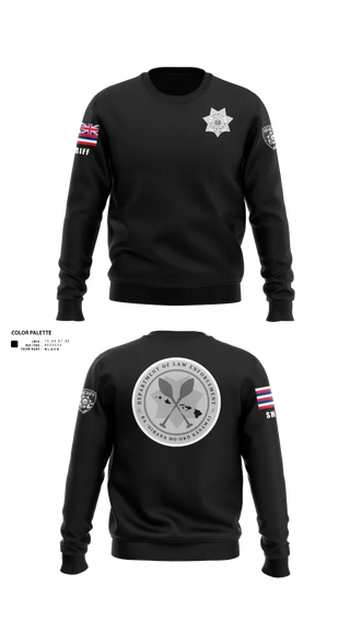 Crew Neck Sweatshirt, Hawai’i Department of Law Enforcement- Sheriff Division, Police, Teamtime, Team time, sublimation, custom sports apparel, team uniforms, spirit wear, spiritwear, sports uniforms, custom shirts, team store, custom team store, fundraiser sports, apparel fundraiser
