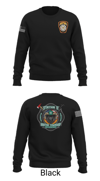 Crew Neck Sweatshirt, Horton Township, Fire Department, Teamtime, Team time, sublimation, custom sports apparel, team uniforms, spirit wear, spiritwear, sports uniforms, custom shirts, team store, custom team store, fundraiser sports, apparel fundraiser