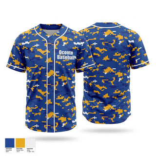 Full Button Baseball Jersey, Oconto Baseball, Baseball, Teamtime, Team time, sublimation, custom sports apparel, team uniforms, spirit wear, spiritwear, sports uniforms, custom shirts, team store, custom team store, fundraiser sports, apparel fundraiser