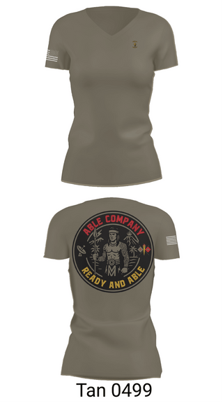 Womens Short Sleeve Vneck Shirt, 307TH ESB-E, Army, Teamtime, Team time, sublimation, custom sports apparel, team uniforms, spirit wear, spiritwear, sports uniforms, custom shirts, team store, custom team store, fundraiser sports, apparel fundraiser