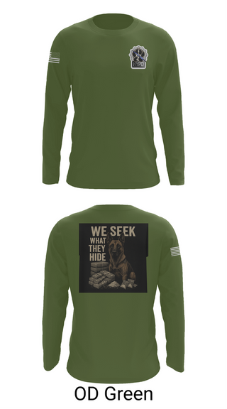 Long Sleeve Performance Shirt, Narcotics K9, , Teamtime, Team time, sublimation, custom sports apparel, team uniforms, spirit wear, spiritwear, sports uniforms, custom shirts, team store, custom team store, fundraiser sports, apparel fundraiser
