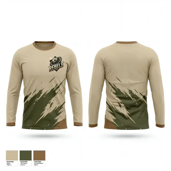 Long Sleeve Performance Shirt, Rebels FC, Men's Soccer, Teamtime, Team time, sublimation, custom sports apparel, team uniforms, spirit wear, spiritwear, sports uniforms, custom shirts, team store, custom team store, fundraiser sports, apparel fundraiser