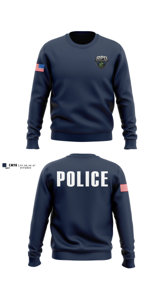 Crew Neck Sweatshirt, Rayne Police Department, Police, Teamtime, Team time, sublimation, custom sports apparel, team uniforms, spirit wear, spiritwear, sports uniforms, custom shirts, team store, custom team store, fundraiser sports, apparel fundraiser
