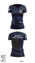 Dixon Fire department 34142133 Women's Short Sleeve V-neck Shirt - 1