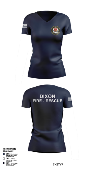 Womens Short Sleeve Vneck Shirt, Dixon Fire department, Fire Department, Teamtime, Team time, sublimation, custom sports apparel, team uniforms, spirit wear, spiritwear, sports uniforms, custom shirts, team store, custom team store, fundraiser sports, apparel fundraiser