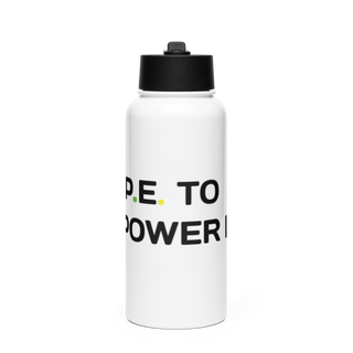 H.Y.P.E. to Empower, Inc. Stainless Steel Water Bottle with a Straw Lid