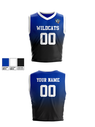 Mens Basketball Jersey, Wildcats, Men's Basketball, Teamtime, Team time, sublimation, custom sports apparel, team uniforms, spirit wear, spiritwear, sports uniforms, custom shirts, team store, custom team store, fundraiser sports, apparel fundraiser