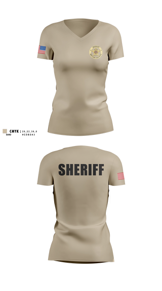 Womens Short Sleeve Vneck Shirt, Bryan County Sheriff’s Office, Police, Teamtime, Team time, sublimation, custom sports apparel, team uniforms, spirit wear, spiritwear, sports uniforms, custom shirts, team store, custom team store, fundraiser sports, apparel fundraiser