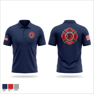 Short Sleeve Performance Polo, IAFF L4940, Fire Department, Teamtime, Team time, sublimation, custom sports apparel, team uniforms, spirit wear, spiritwear, sports uniforms, custom shirts, team store, custom team store, fundraiser sports, apparel fundraiser