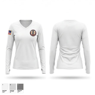 Womens Long Sleeve Vneck Shirt, SFD Training, Fire Department, Teamtime, Team time, sublimation, custom sports apparel, team uniforms, spirit wear, spiritwear, sports uniforms, custom shirts, team store, custom team store, fundraiser sports, apparel fundraiser
