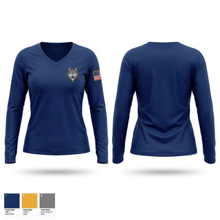Womens Long Sleeve Vneck Shirt, C Squad East, Police, Teamtime, Team time, sublimation, custom sports apparel, team uniforms, spirit wear, spiritwear, sports uniforms, custom shirts, team store, custom team store, fundraiser sports, apparel fundraiser