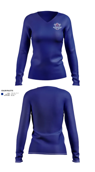 Womens Long Sleeve Vneck Shirt, Superior Event Medical and Sales LLC, EMS/EMT, Teamtime, Team time, sublimation, custom sports apparel, team uniforms, spirit wear, spiritwear, sports uniforms, custom shirts, team store, custom team store, fundraiser sports, apparel fundraiser