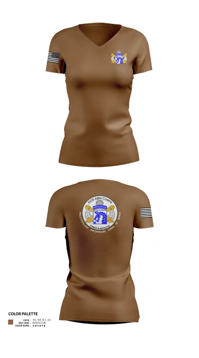 XVIII Airborne Corps G34 FIRES 87629681 Women's Short Sleeve V-neck Shirt - 22