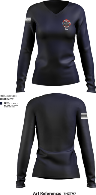 Womens Long Sleeve Vneck Shirt, Goon 50, Fire Department, Teamtime, Team time, sublimation, custom sports apparel, team uniforms, spirit wear, spiritwear, sports uniforms, custom shirts, team store, custom team store, fundraiser sports, apparel fundraiser