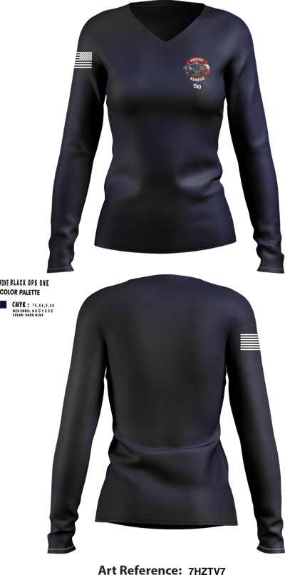 Goon 50 41476166 Women's Long Sleeve V-neck Shirt - 120
