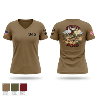 Womens Short Sleeve Vneck Shirt, 345th MCGA, Army, Teamtime, Team time, sublimation, custom sports apparel, team uniforms, spirit wear, spiritwear, sports uniforms, custom shirts, team store, custom team store, fundraiser sports, apparel fundraiser