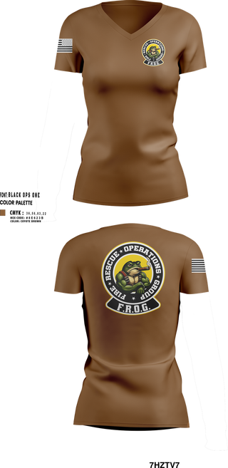 Womens Short Sleeve Vneck Shirt, Fire Rescue Operations Group, Fire Department, Teamtime, Team time, sublimation, custom sports apparel, team uniforms, spirit wear, spiritwear, sports uniforms, custom shirts, team store, custom team store, fundraiser sports, apparel fundraiser