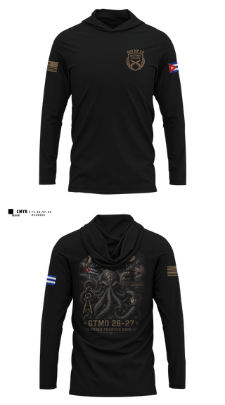 Long Sleeve hooded sunshirt, 805th Military Police Company, Army, Teamtime, Team time, sublimation, custom sports apparel, team uniforms, spirit wear, spiritwear, sports uniforms, custom shirts, team store, custom team store, fundraiser sports, apparel fundraiser