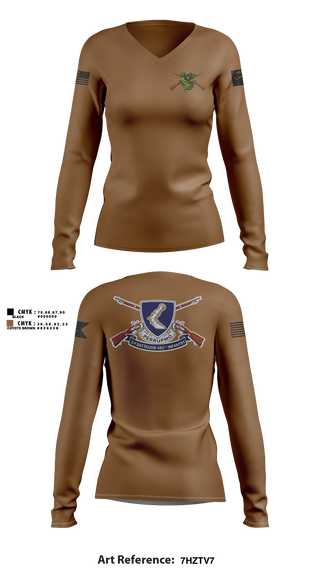 Womens Long Sleeve Vneck Shirt, 3/485th IN BN VIPERS, Army, Teamtime, Team time, sublimation, custom sports apparel, team uniforms, spirit wear, spiritwear, sports uniforms, custom shirts, team store, custom team store, fundraiser sports, apparel fundraiser