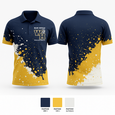 Blue devils volleyball 65846214 Short Sleeve Performance Polo - 1