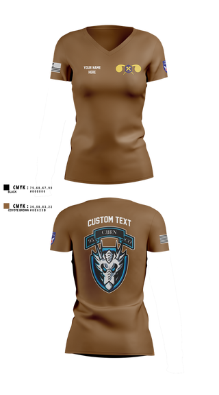 Womens Short Sleeve Vneck Shirt, 1st Platoon, 95th CBRN, Army, Teamtime, Team time, sublimation, custom sports apparel, team uniforms, spirit wear, spiritwear, sports uniforms, custom shirts, team store, custom team store, fundraiser sports, apparel fundraiser