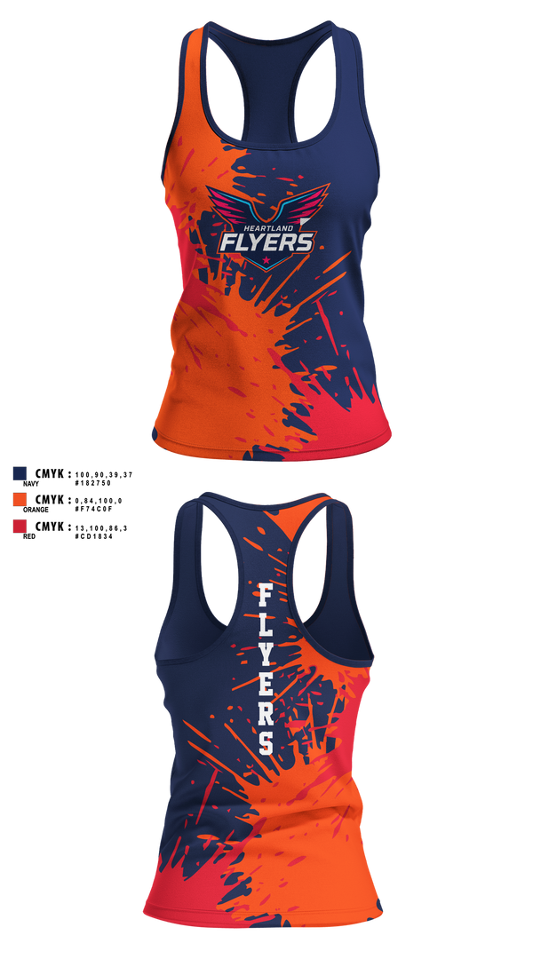 Womens Track Singlet, Heartland Flyers, Track & Field, Teamtime, Team time, sublimation, custom sports apparel, team uniforms, spirit wear, spiritwear, sports uniforms, custom shirts, team store, custom team store, fundraiser sports, apparel fundraiser