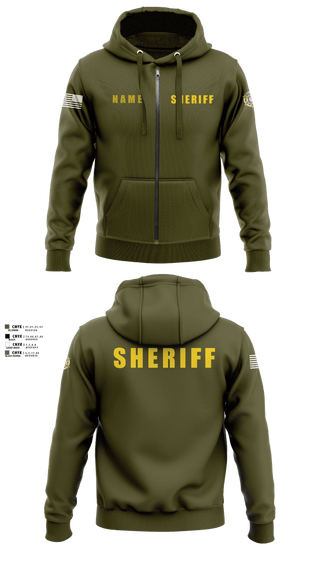 Zip Hoodie, JEFFERSON COUNTY SHERIFFS OFFICE, Police, Teamtime, Team time, sublimation, custom sports apparel, team uniforms, spirit wear, spiritwear, sports uniforms, custom shirts, team store, custom team store, fundraiser sports, apparel fundraiser