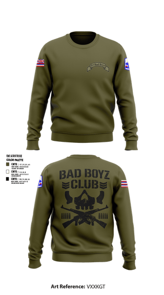 Crew Neck Sweatshirt, 1-299 Bad Boyz Bullet Club, Men's BasketballArmy, Teamtime, Team time, sublimation, custom sports apparel, team uniforms, spirit wear, spiritwear, sports uniforms, custom shirts, team store, custom team store, fundraiser sports, apparel fundraiser
