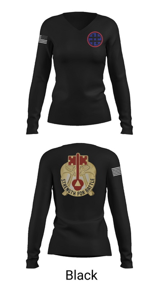 Womens Long Sleeve Vneck Shirt, 373rd CSSB, Army, Teamtime, Team time, sublimation, custom sports apparel, team uniforms, spirit wear, spiritwear, sports uniforms, custom shirts, team store, custom team store, fundraiser sports, apparel fundraiser