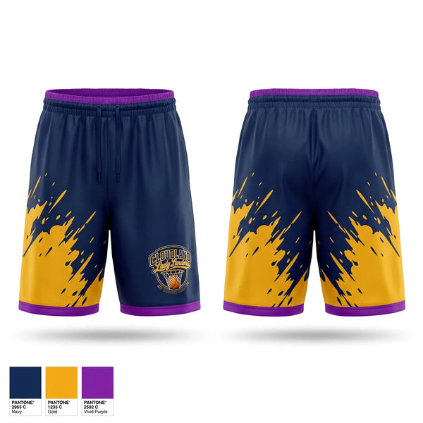 Athletic Shorts With Pockets, Cloudland, Women's Basketball, Teamtime, Team time, sublimation, custom sports apparel, team uniforms, spirit wear, spiritwear, sports uniforms, custom shirts, team store, custom team store, fundraiser sports, apparel fundraiser