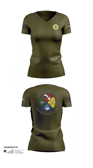 Womens Short Sleeve Vneck Shirt, Muscogee Nation Special Operations, , Teamtime, Team time, sublimation, custom sports apparel, team uniforms, spirit wear, spiritwear, sports uniforms, custom shirts, team store, custom team store, fundraiser sports, apparel fundraiser